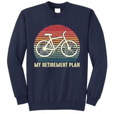 Riding a Bike Is My Retirement Plan Vintage Bicycle Rider Sweatshirt