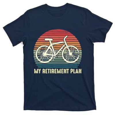 Riding a Bike Is My Retirement Plan Vintage Bicycle Rider T-Shirt