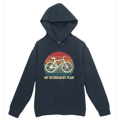 Riding a Bike Is My Retirement Plan Vintage Bicycle Rider Urban Pullover Hoodie