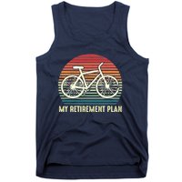 Riding a Bike Is My Retirement Plan Vintage Bicycle Rider Tank Top