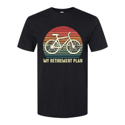 Riding a Bike Is My Retirement Plan Vintage Bicycle Rider Softstyle CVC T-Shirt