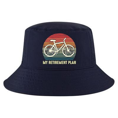 Riding a Bike Is My Retirement Plan Vintage Bicycle Rider Cool Comfort Performance Bucket Hat