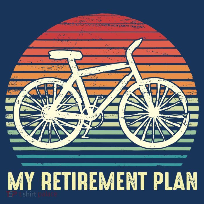 Riding a Bike Is My Retirement Plan Vintage Bicycle Rider Tall T-Shirt