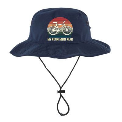Riding a Bike Is My Retirement Plan Vintage Bicycle Rider Bucket Hat