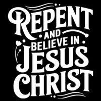 Repent And Believe In Jesus Christ Spiritual Faith Gift Doggie Tank