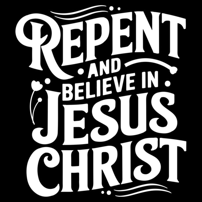 Repent And Believe In Jesus Christ Spiritual Faith Gift Doggie Tank