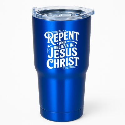 Repent And Believe In Jesus Christ Spiritual Faith Gift Tumbler