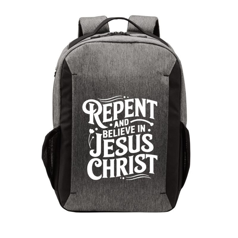 Repent And Believe In Jesus Christ Spiritual Faith Gift Vector Backpack