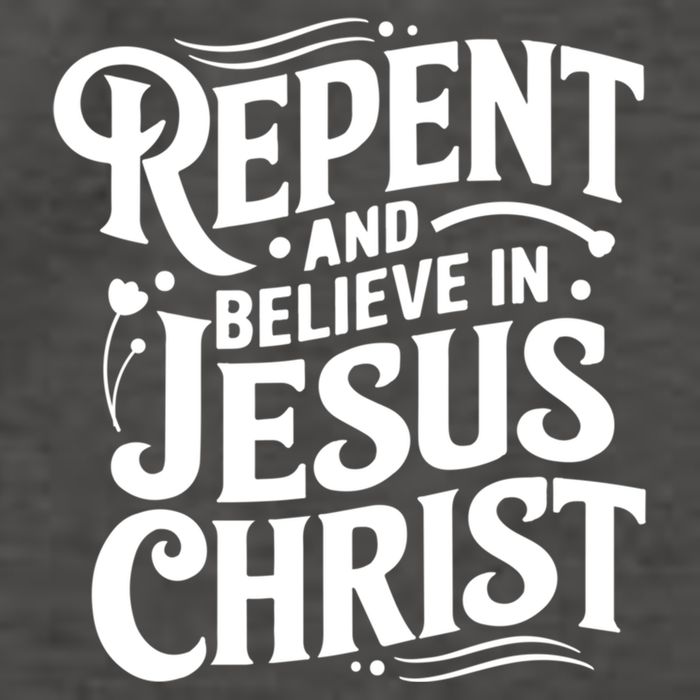 Repent And Believe In Jesus Christ Spiritual Faith Gift Vector Backpack
