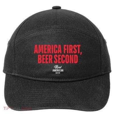 Real American Beer America First Beer Second 7-Panel Snapback Hat