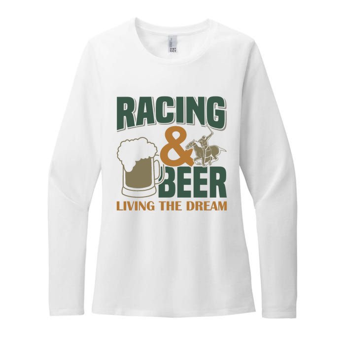 Racing And Beer Living The Dream Womens CVC Long Sleeve Shirt