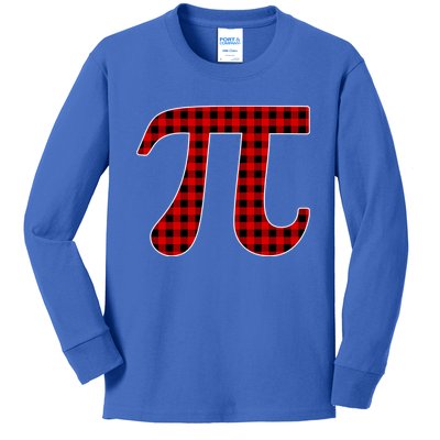 Red And Black Pi Printed Tees National Pi Day Gift Cool Gift Kids Long Sleeve Shirt