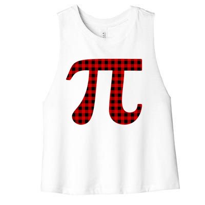 Red And Black Pi Printed Tees National Pi Day Gift Cool Gift Women's Racerback Cropped Tank