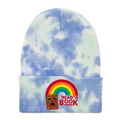 Read A Book Necronomicon Rainbow Tie Dye 12in Knit Beanie