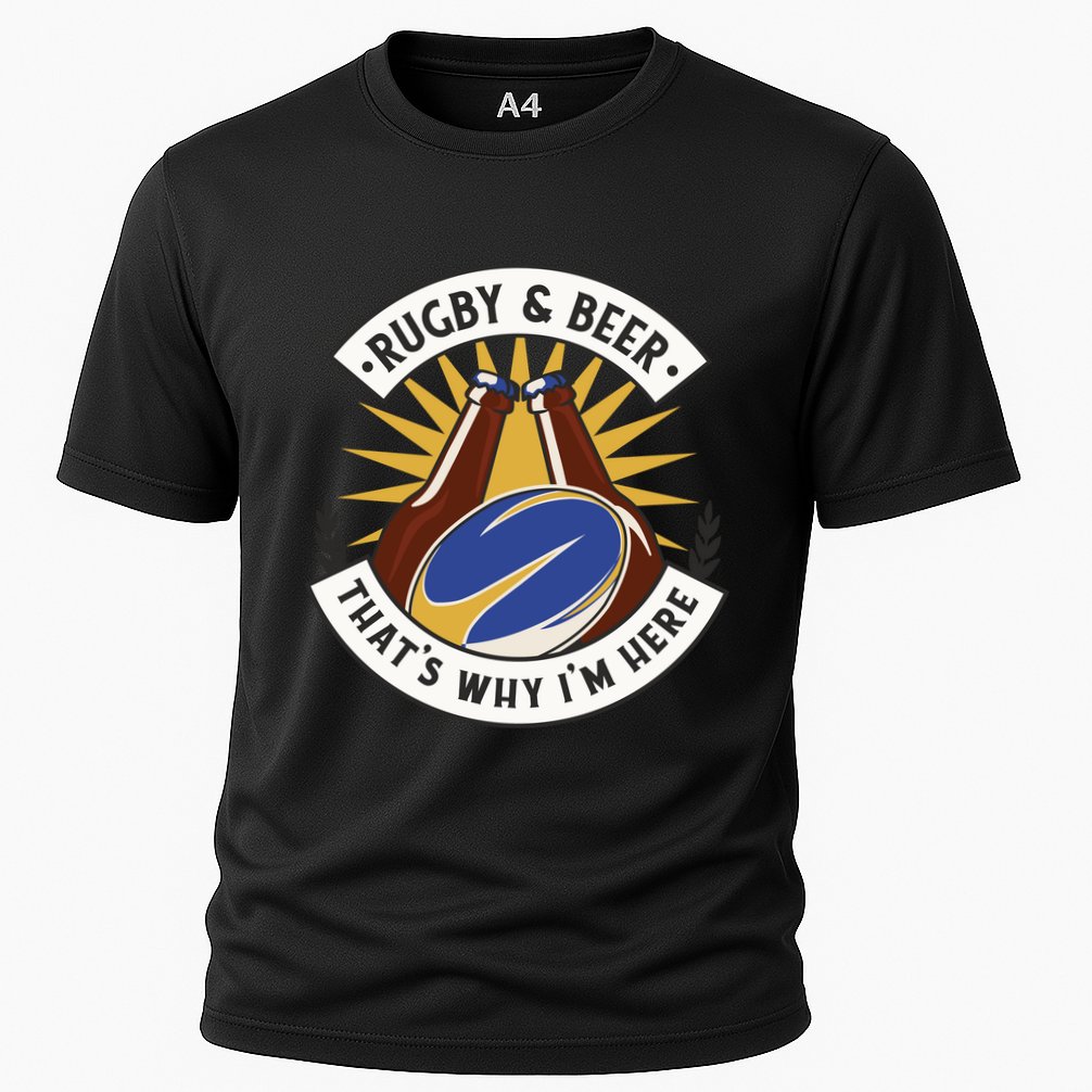 Rugby And Beer That's Why I'm Here Performance Shirt