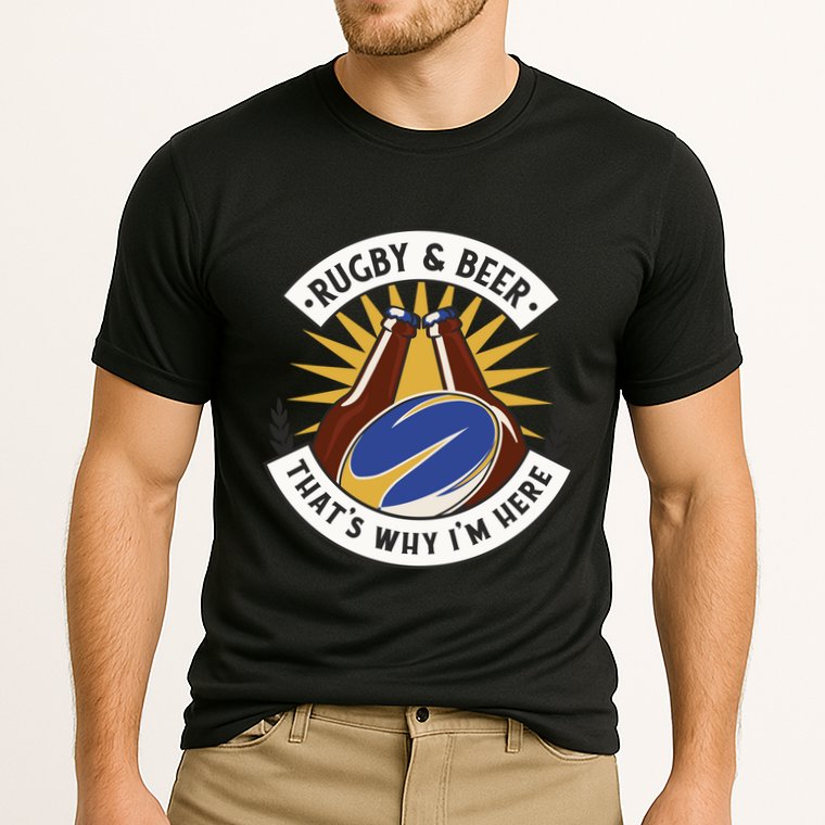 Rugby And Beer That's Why I'm Here Performance Shirt