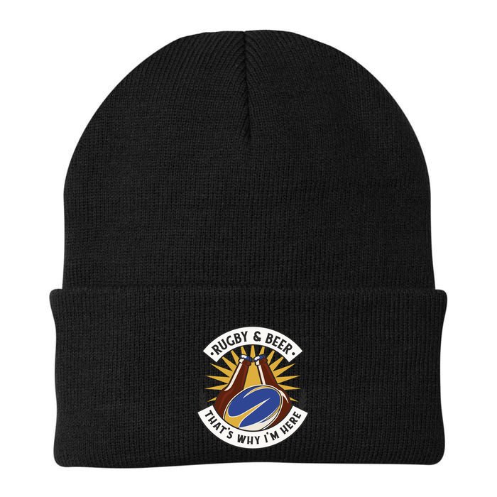 Rugby And Beer That's Why I'm Here Beanie