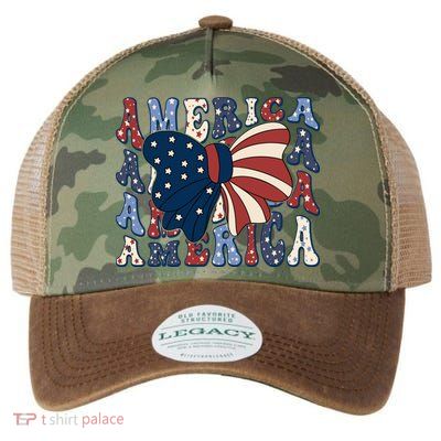 Retro America Bow USA 4th Of July Legacy Tie Dye Trucker Hat
