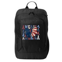 Retro America Bow USA 4th Of July City Backpack