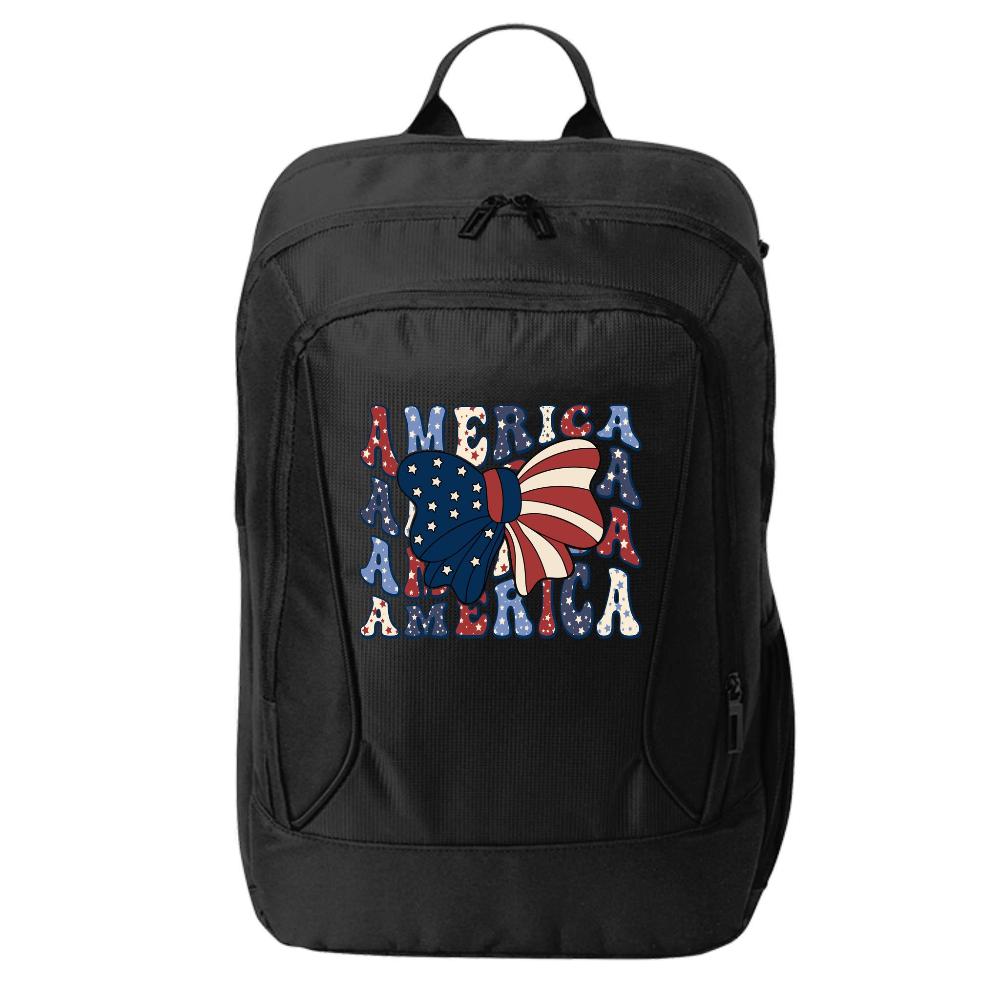 Retro America Bow USA 4th Of July City Backpack