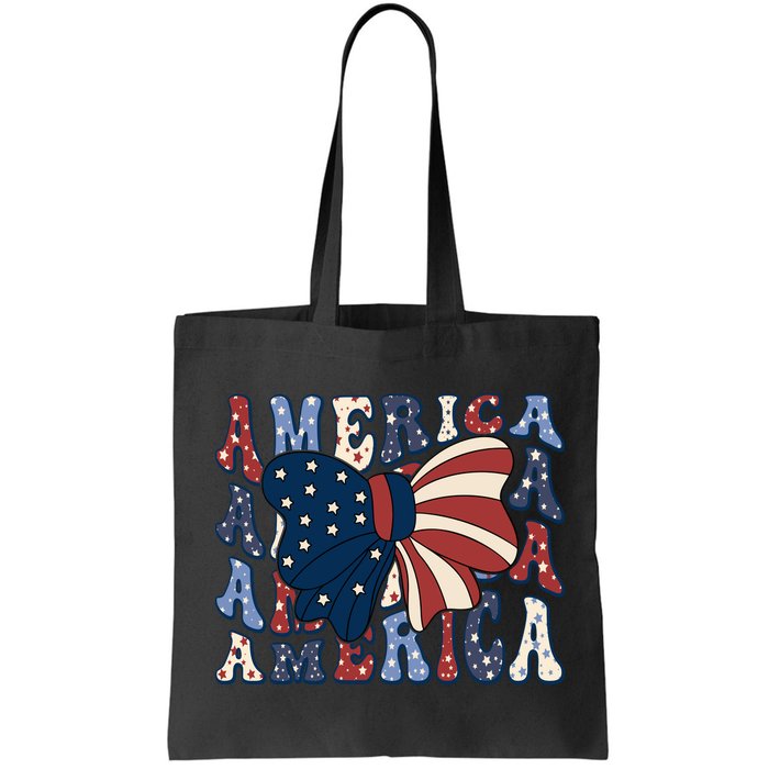 Retro America Bow USA 4th Of July Bag