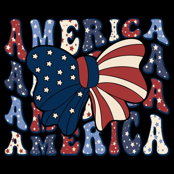 Retro America Bow USA 4th Of July Bag