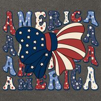 Retro America Bow USA 4th Of July Cotton Canvas Backpack