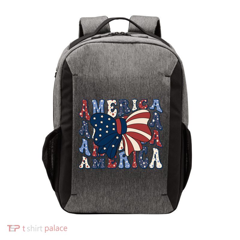 Retro America Bow USA 4th Of July Vector Backpack