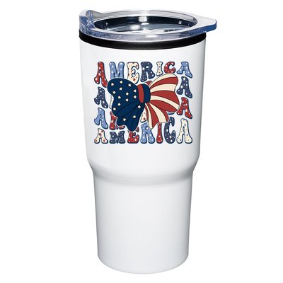 Retro America Bow USA 4th Of July Tumbler