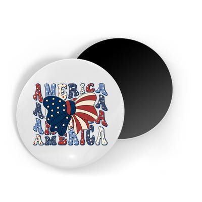 Retro America Bow USA 4th Of July Magnet