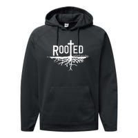 Rooted And Built Up In Him Christian Faith Jesus Christ Performance Fleece Hoodie