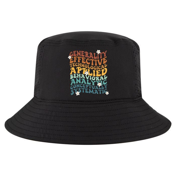 Retro Aba Bcba Pecs 7 Dimensions Of Behavior Aba Therapy Cool Comfort Performance Bucket Hat