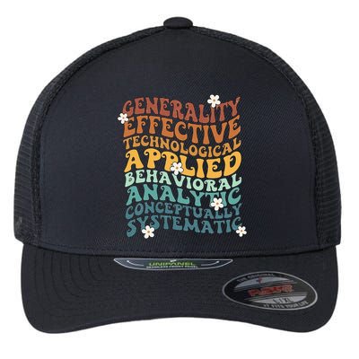 Retro Aba Bcba Pecs 7 Dimensions Of Behavior Aba Therapy Flexfit Unipanel Trucker Cap