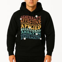 Retro Aba Bcba Pecs 7 Dimensions Of Behavior Aba Therapy Hoodie