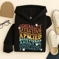 Retro Aba Bcba Pecs 7 Dimensions Of Behavior Aba Therapy Hoodie