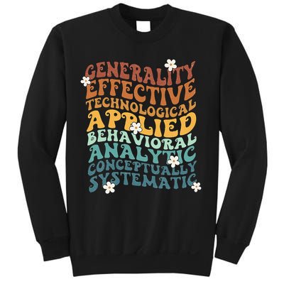 Retro Aba Bcba Pecs 7 Dimensions Of Behavior Aba Therapy Sweatshirt