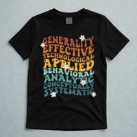 Retro Aba Bcba Pecs 7 Dimensions Of Behavior Aba Therapy T-Shirt