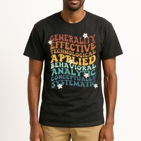 Retro Aba Bcba Pecs 7 Dimensions Of Behavior Aba Therapy Tall T-Shirt