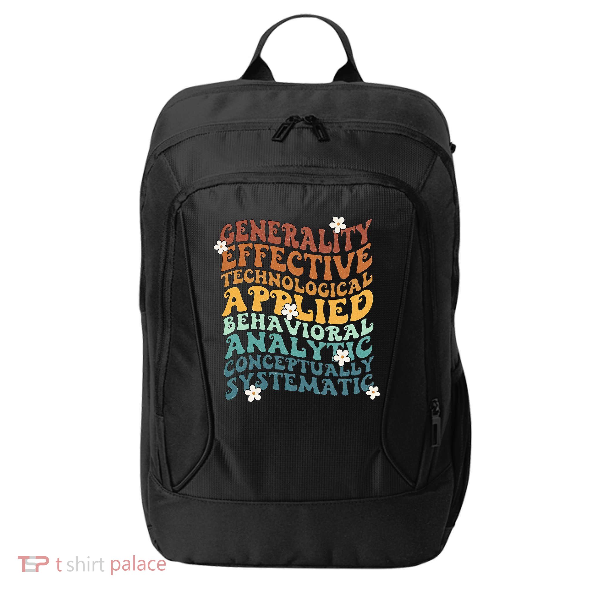 Retro Aba Bcba Pecs 7 Dimensions Of Behavior Aba Therapy City Backpack