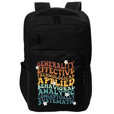 Retro Aba Bcba Pecs 7 Dimensions Of Behavior Aba Therapy Impact Tech Backpack