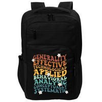Retro Aba Bcba Pecs 7 Dimensions Of Behavior Aba Therapy Impact Tech Backpack