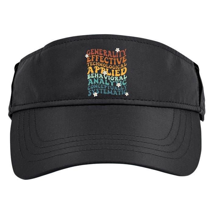 Retro Aba Bcba Pecs 7 Dimensions Of Behavior Aba Therapy Adult Drive Performance Visor