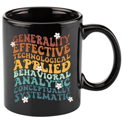 Retro Aba Bcba Pecs 7 Dimensions Of Behavior Aba Therapy 11oz C Handle Ceramic Mug