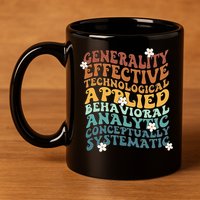 Retro Aba Bcba Pecs 7 Dimensions Of Behavior Aba Therapy 11oz C Handle Ceramic Mug