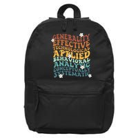 Retro Aba Bcba Pecs 7 Dimensions Of Behavior Aba Therapy 16 in Basic Backpack