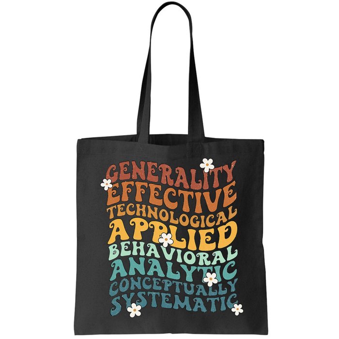 Retro Aba Bcba Pecs 7 Dimensions Of Behavior Aba Therapy Bag
