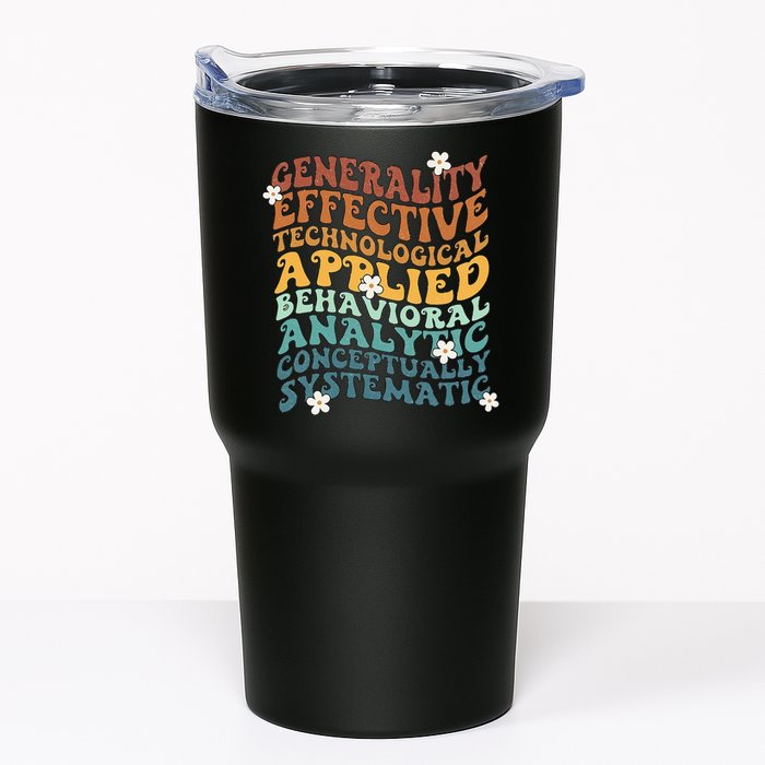 Retro Aba Bcba Pecs 7 Dimensions Of Behavior Aba Therapy Tumbler