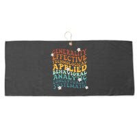 Retro Aba Bcba Pecs 7 Dimensions Of Behavior Aba Therapy Large Microfiber Waffle Golf Towel