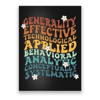 Retro Aba Bcba Pecs 7 Dimensions Of Behavior Aba Therapy Poster