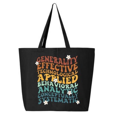 Retro Aba Bcba Pecs 7 Dimensions Of Behavior Aba Therapy 25L Jumbo Tote